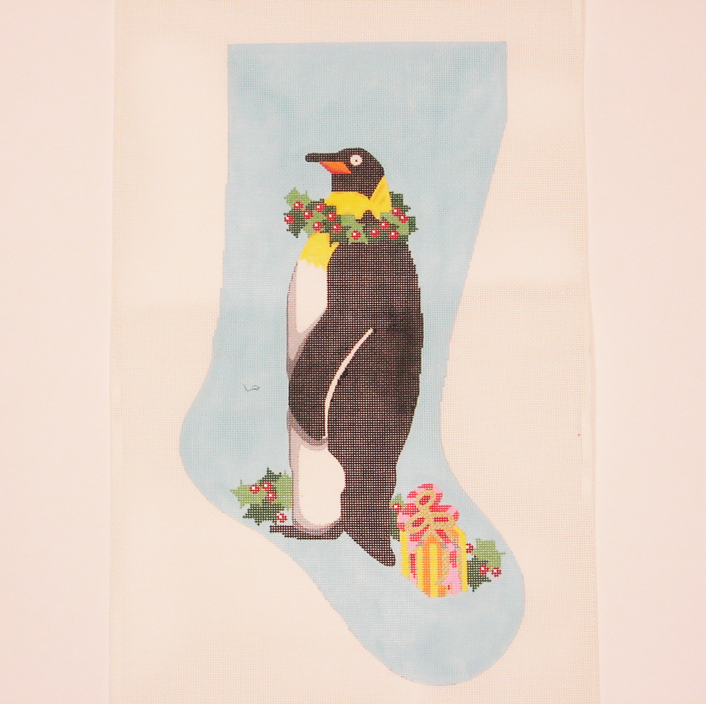 Needlepoint Mother and Baby Penguin canvas