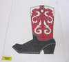 Needlepoint Red Cowboy Boot Canvas